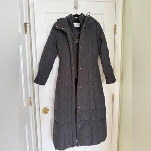 Cole Haan Womens Black Quilted Coat With Inner Bib - Brand New